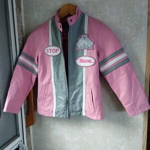 Wilsons Leather Racing Jacket Kids Size Medium